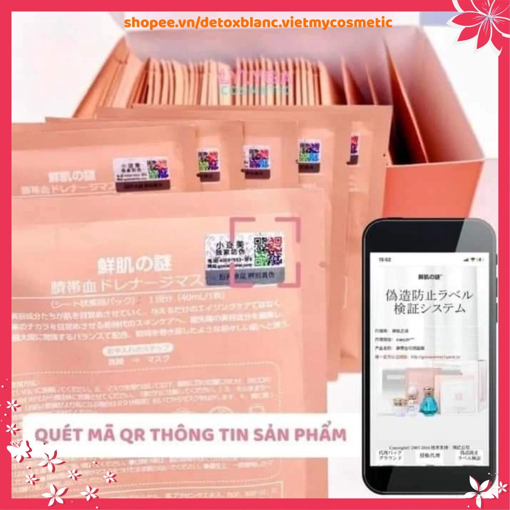 Mặt nạ nhau thai cừu cuống rốn tế bào gốc Nhật Bản Rwine Beauty dưỡng da, cung cấp độ ẩm, tái tạo collagen