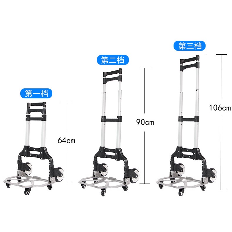 Xe Đẩy Hàng 2 Bánh Gấp Gọn - Chất Liệu Hợp Kim Cao Cấp