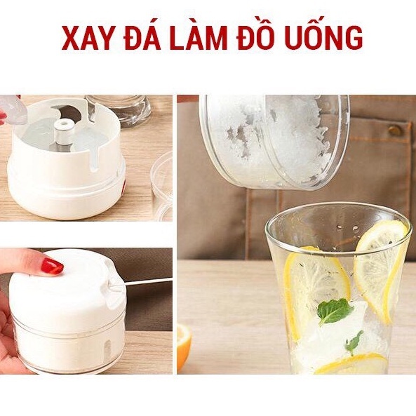 Dụng cụ xay tỏi ớt cầm tay đa năng thế hệ mới, may tỏi ớt kéo tay mẫu mới, máy xay tỏi Mini Food Chopper MXM01