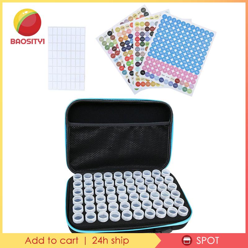 Hộp Đựng Tranh Đính Đá 60 Ngăn Có Khóa Kéo Hiệu Baosity1