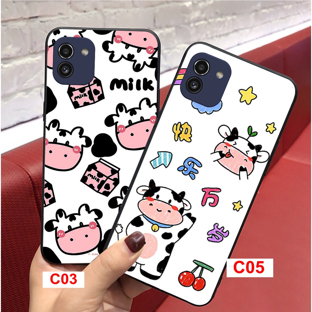 Ốp lưng Samsung A03 mẫu bò sữa cực đẹp đáng yêu cực cute/ ốp samsung a03 siêu rẻ