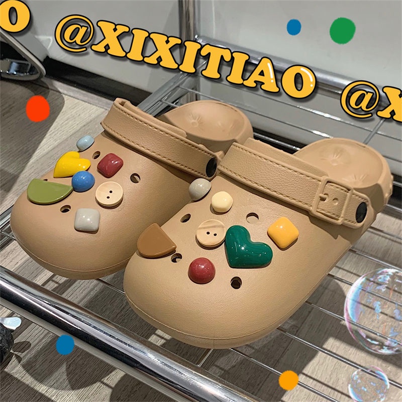 crocs Sticker shoes sticker for cross sandals☁️14 Cái Bất Đối Xứng☁️Phụ Kiện Khóa Giày diy Dễ Thương Cho Bé