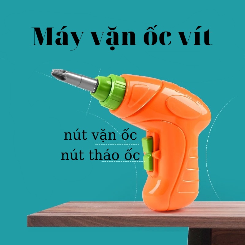 Đồ Chơi Kỹ Sư Đồ Chơi Vặn Ốc Vít Có Máy Vặn Ốc Vít Tự Động Chạy Bằng Pin, Lego Xếp Hình Hot