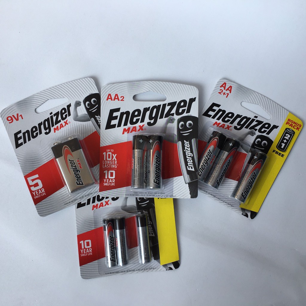 Pin AA, AAA, 9V Energizer alkaline chính hãng.