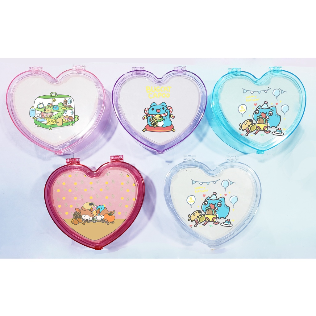 Hộp tim capoo kèm gương HKG33 dễ thương cute đựng trang sức hoạt hình