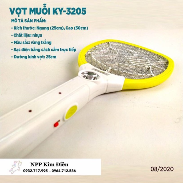 Vợt muỗi diệt muỗi hiệu quả KY-3025 cao cấp bảo vệ an toàn chống giật