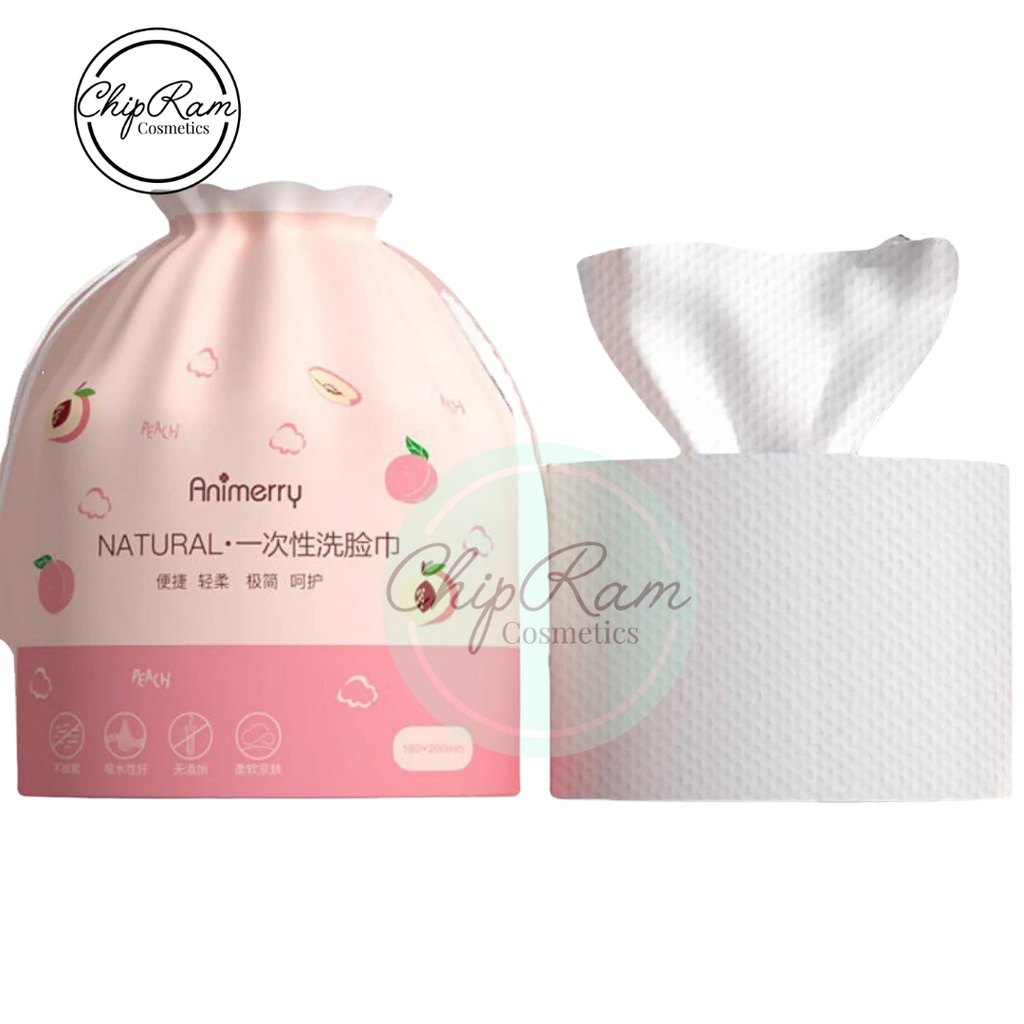 Khăn Giấy Lau Mặt Cotton Dùng 1 Lần Trái Đào/ Cuộn Khăn Lau Mặt Tẩy Trang