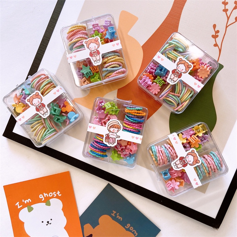 Dây Buộc Tóc mini Hình Vương Miện Ngôi Sao Dễ Thương Cơ Bản Cho Trẻ Em