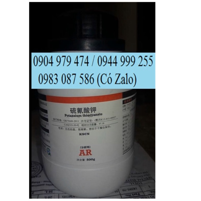 KSCN Potassium thiocyanate lọ 500g Xilong Trung Quốc