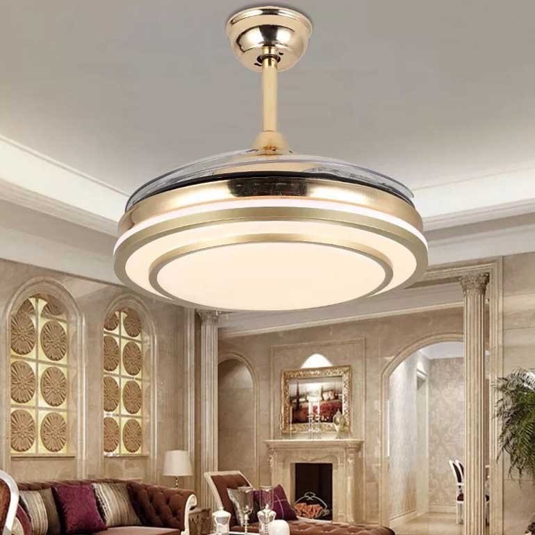 (Bảo hành 5 năm) Quạt trần đèn giấu cánh Chris, Đèn LED 3 chế độ sáng, QTD-19 | BigBuy360 - bigbuy360.vn