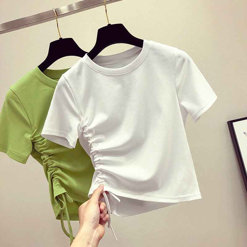 IELGY    Phụ Nữ Mùa Hè Mỏng Màu Rắn Hàng Đầu