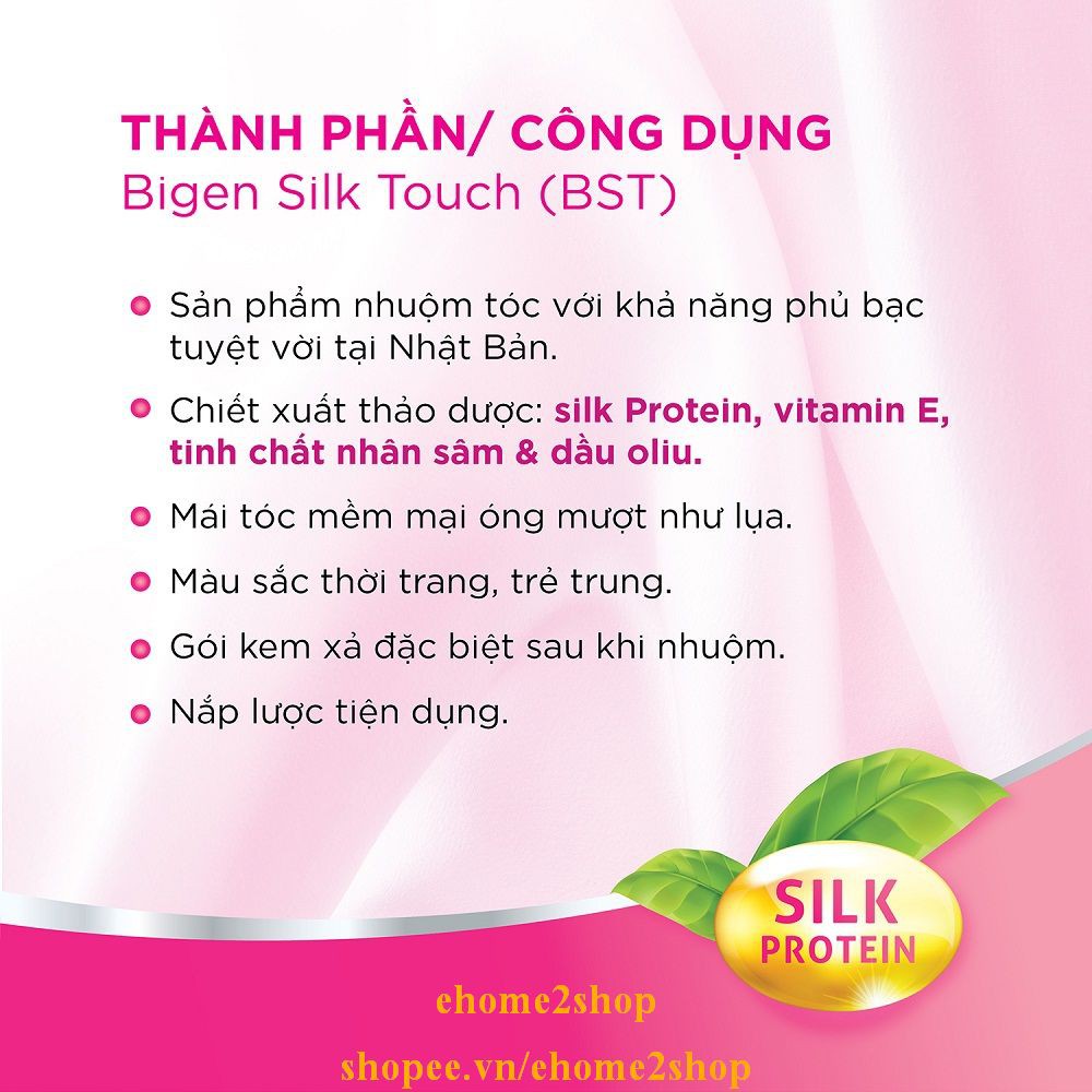 Thuốc Nhuộm Tóc 8n Vàng Nhạt Bigen Silk Touch Cream Color Bst shopee.vn/ehome2shop.