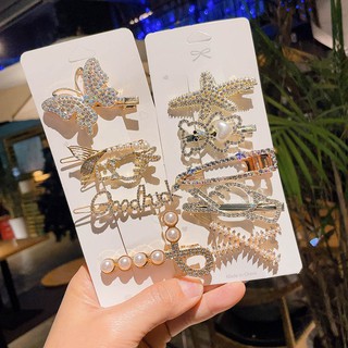 Set 5 Kẹp Tóc Đính Đá Thời Trang Nữ Tính
