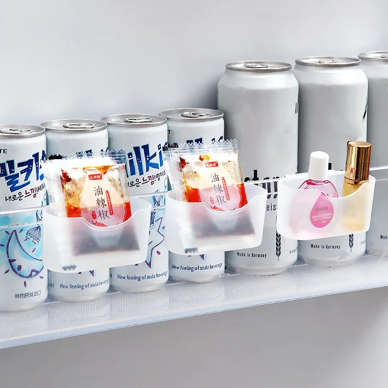 Set 2 Hộp Nhựa PP Trong Suốt Đựng Đồ Đa Năng Phân Loại Gắn Tủ Lạnh Tiện Lợi