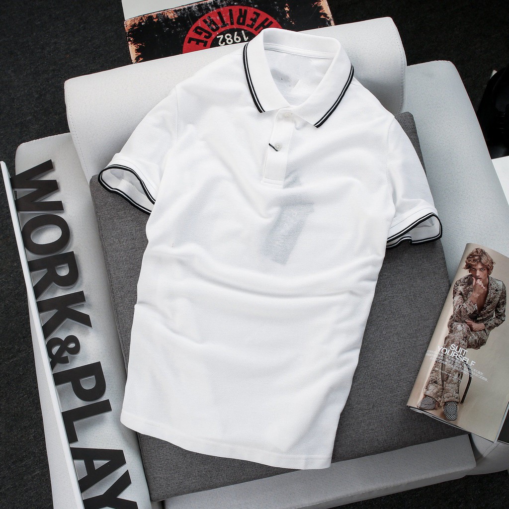 Áo polo nam, áo phông cổ bẻ nam chất đẹp 6 màu basic dễ phối đồ (ACBPV) | BigBuy360 - bigbuy360.vn