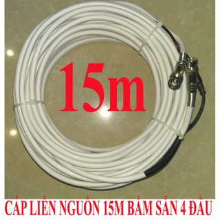 Cáp tín hiệu đồng trục liền nguồn dùng riêng cho Camera giám sát RG59(15m)