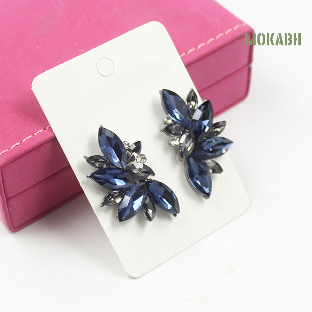 1 Đôi Bông Tai Đính Đá Thời Trang Dành Cho Nữ