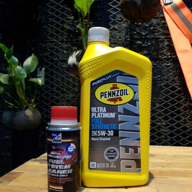 [RẺ MUỐN CHẾT] Nhớt Pennzoil Ultra Platinum 4T 5w30, vệ sinh buồng đốt Bluchem