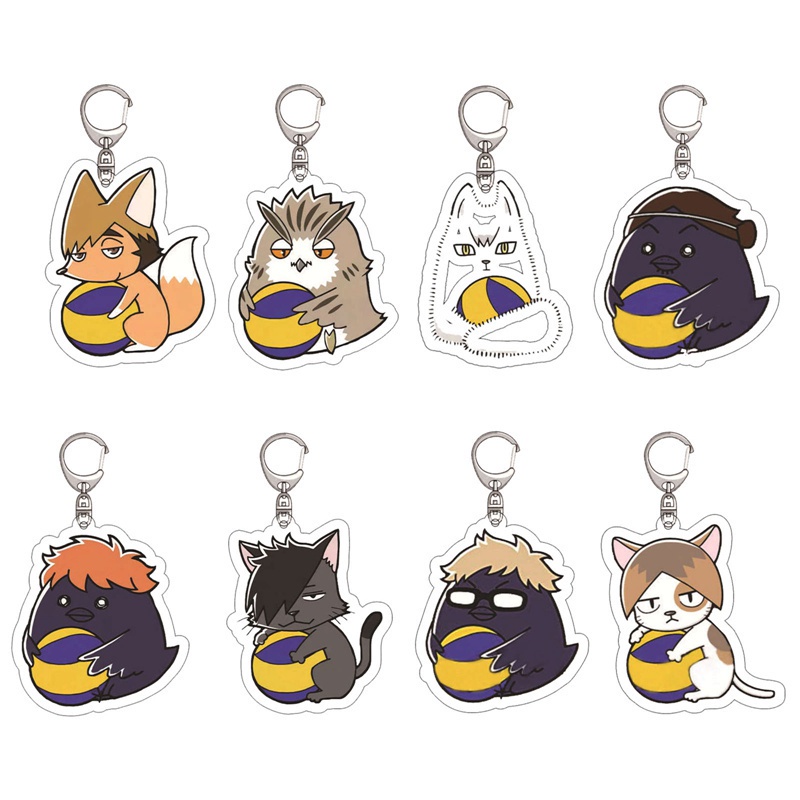 Móc khóa phong cách hoạt hình Haikyu! Hinata Kozume Kenma tùy chọn