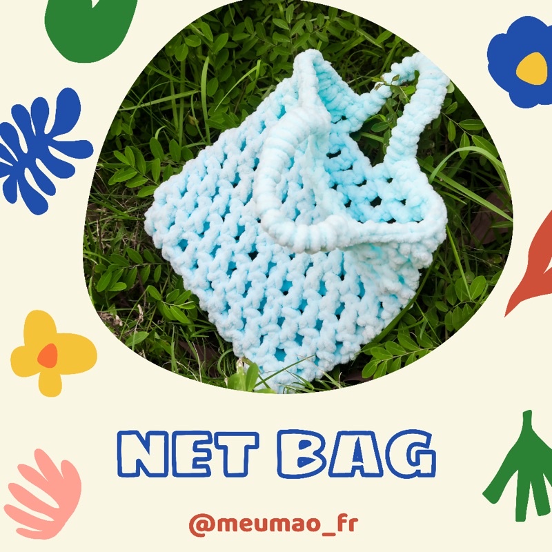 Túi lưới len Crochet Net Bag - Handmade by Mếu Máo