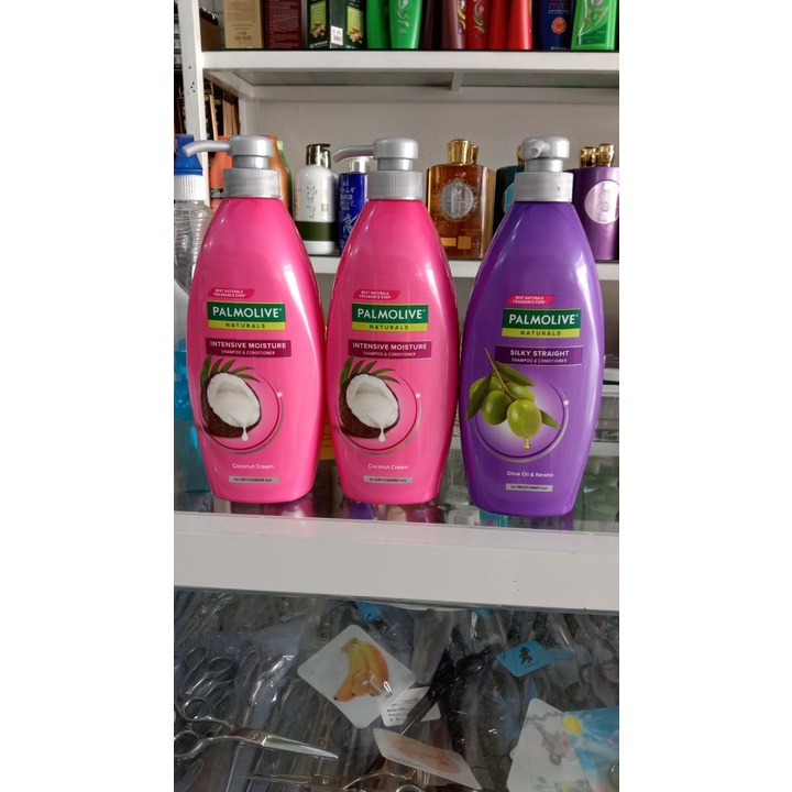 DẦU GỘI DẦU GỘI PALMOLIVE NATURALS 600ml MÀU HỒNGhương dừa và màu tím olive