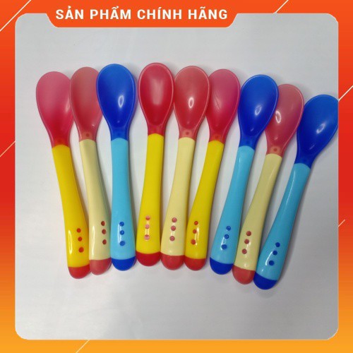 ☘️Thìa ăn dặm báo nóng Silicon