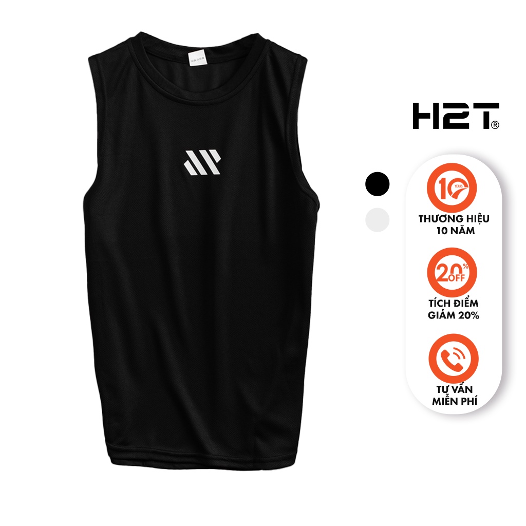 Áo Ba Lỗ Tanktop Nam H2T Form Dáng Thể Thao Ôm Cơ Thể, Dễ Vận Động, Chất Polyester Với Nhiều Lỗ Nhỏ Li Ti 1440