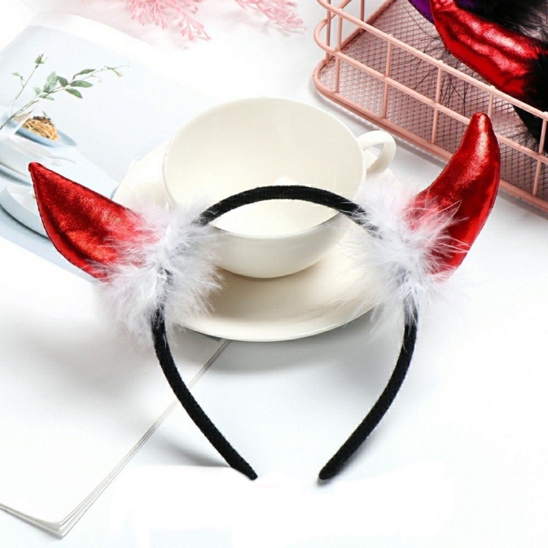💥💥Cài Tóc Hóa Trang Halloween Đính Sừng Quỷ Màu Đen Đỏ Trắng Tím Cho Người Lớn Và Trẻ Em 001526💥💥