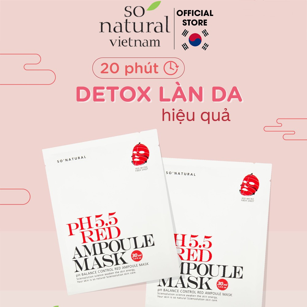 Mặt Nạ Dưỡng Da Cân Bằng Độ PH Red Ampoule Mask PH 5.5 So Natural 5gram