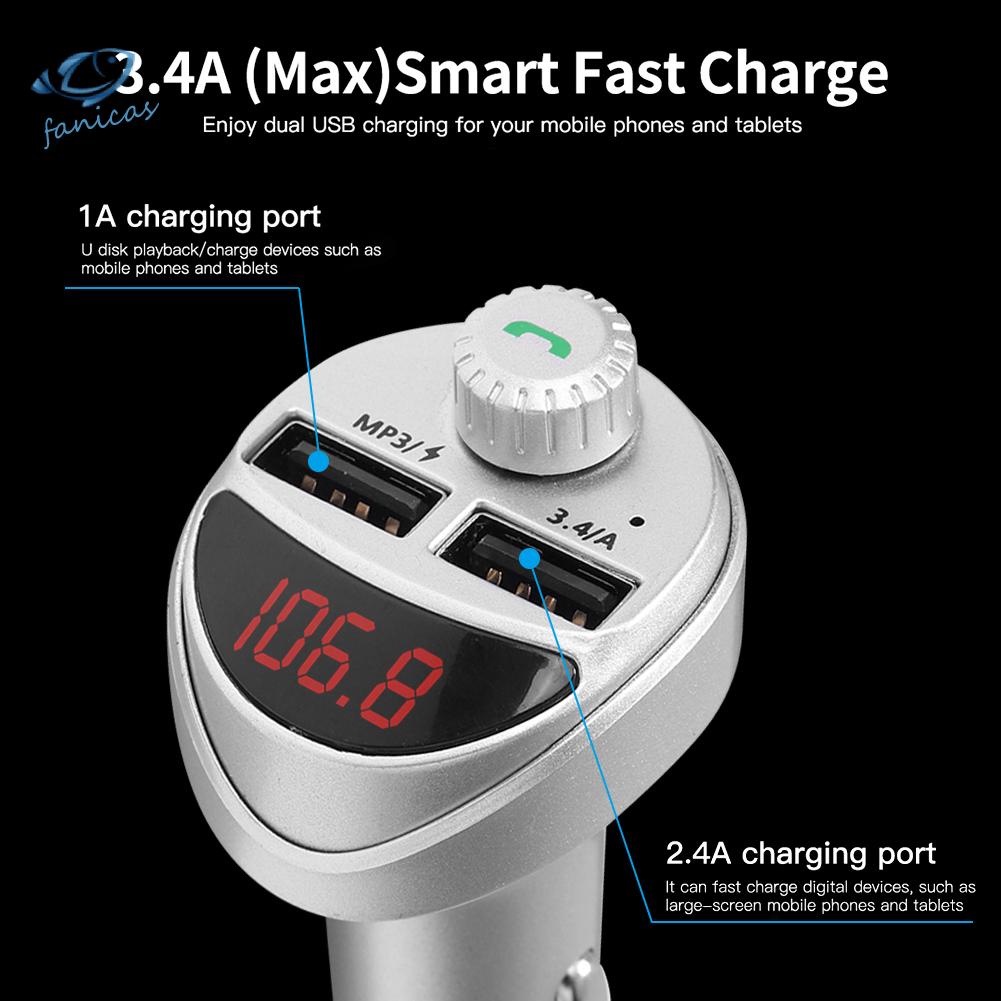 Bộ SạC USB Bluetooth FANICAS Cho MáY Nghe NhạC MP3