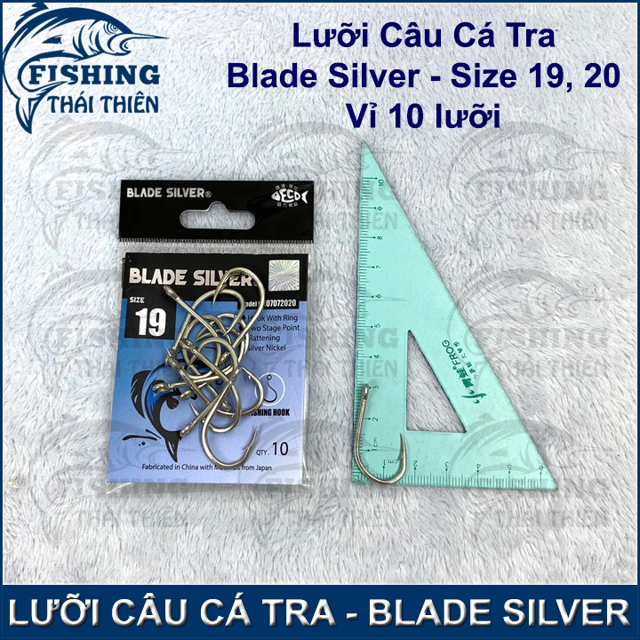 Lưỡi Câu Cá Blade Silver Size 19, 20 Vỉ 10 Lưỡi Chuyên Dùng Câu Cá Tra