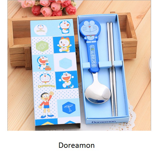 Bộ Muỗng Đũa Hình Hello Kitty Xinh Xắn Tiện Dụng