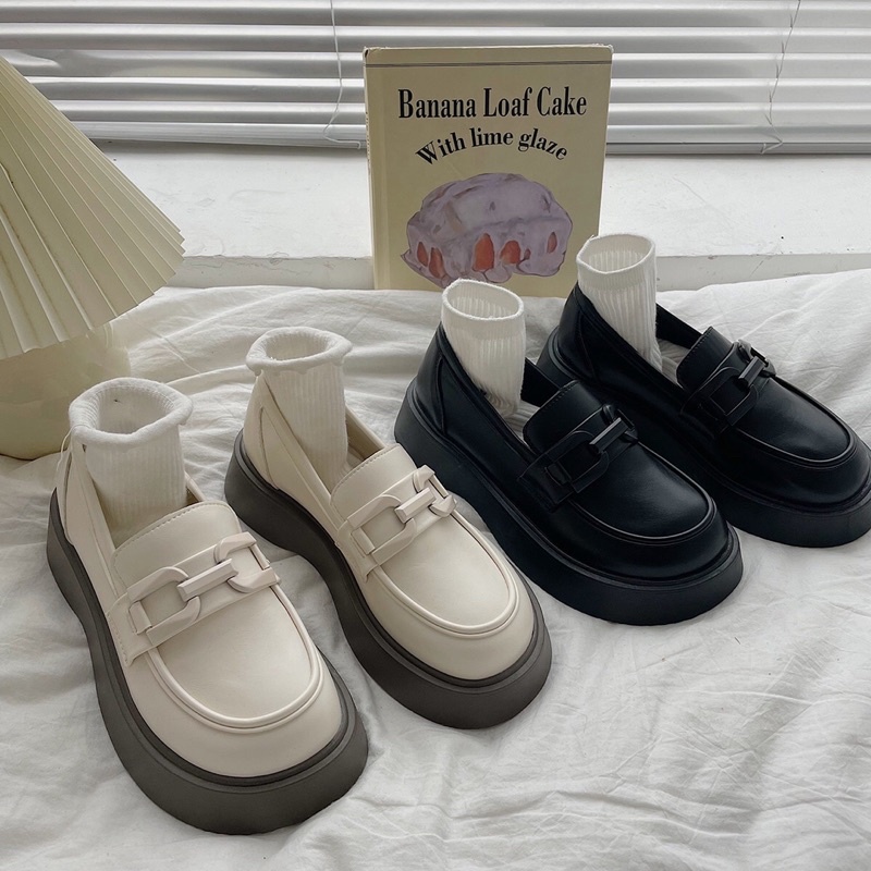 Giày oxford nữ độn đế cao,Giày da ulzzang nữ phong cách Hàn Quốc OX55