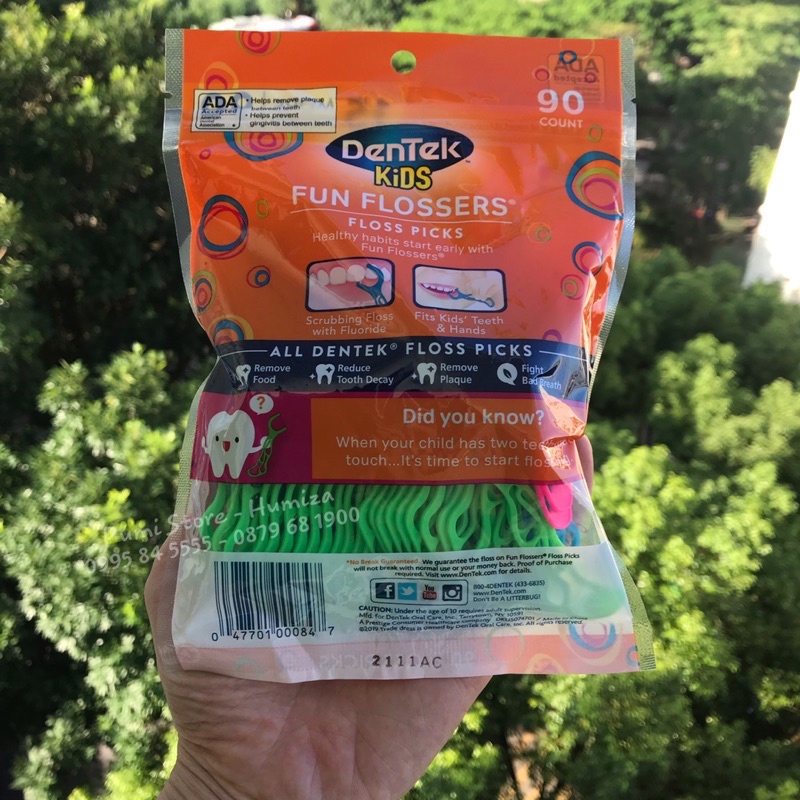 Tăm chỉ nha khoa cho bé Dentek kids fun flossers