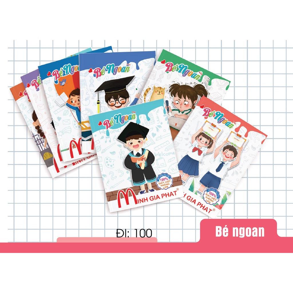 ( 1 Lốc ) Tập Vở 3D Bé Ngoan 96 Trang KT:158x205mm Độ Dày 100 Gsm ( Dày ) Minh Gia Phát Camshop