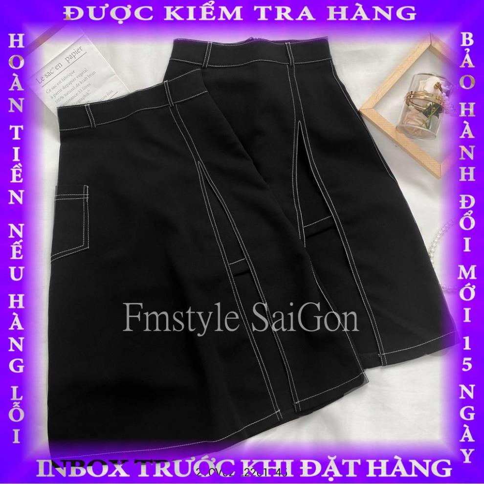 Chân váy dài VM STYLE xẻ trước Ulzzang Vintage CVD00001 buivanh