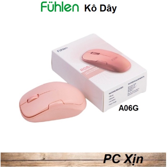 Chuột không dây Fuhlen A06G Hồng Pink Chính Hãng