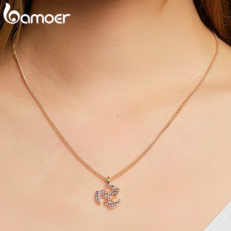 Vòng cổ BAMOER AIN029-3 mạ vàng 18K