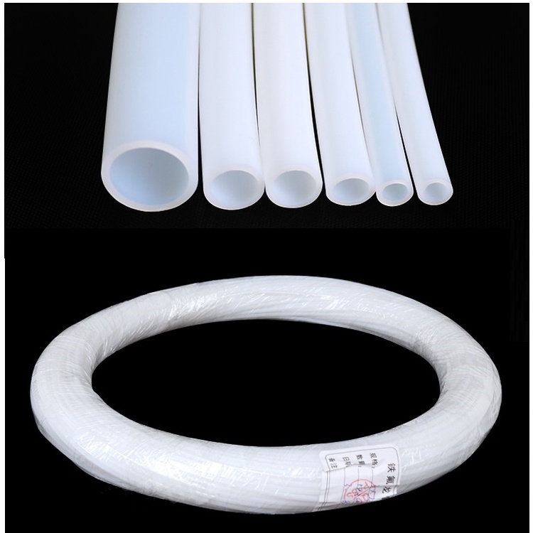 Milk White  PTFE Tube F46 Insulated Capillary  ID 1mm ~20mm  Heat Protector Transmit Hose Rigid Temperature Corrosion Resistance 600VỐng Dẫn Cách Nhiệt PTFE