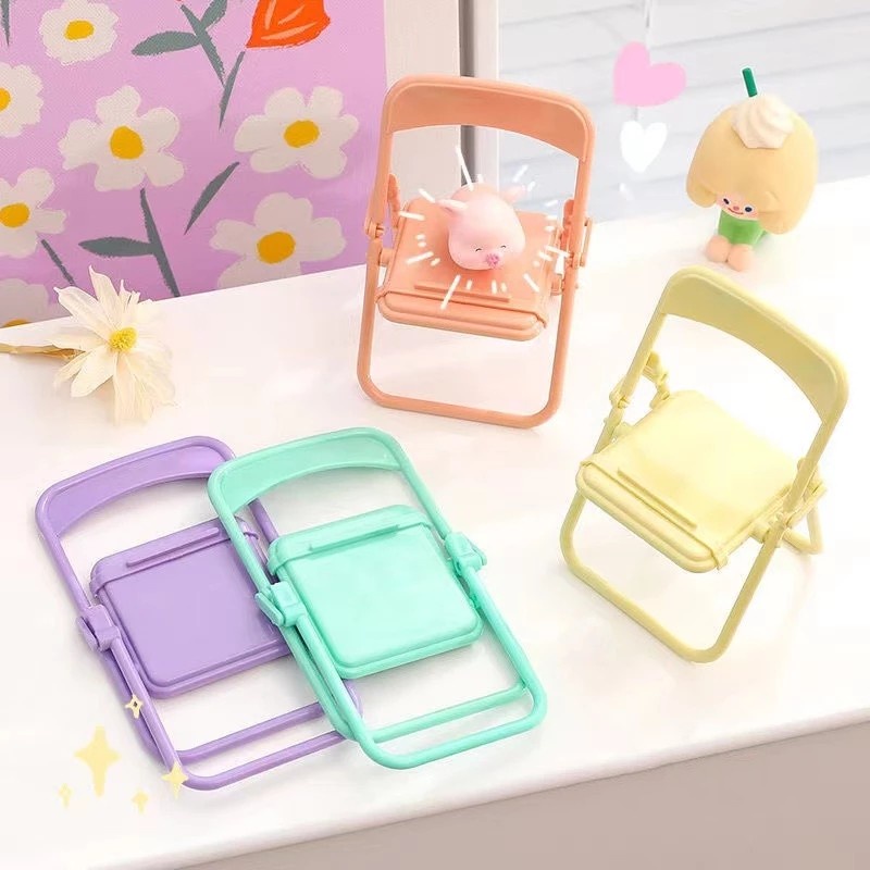 [Giá Đỡ Điện Thoại Để Bàn Hình Ghế Hoạt Hình Có Thể Điều Chỉnh Được] [Cho Tất Cả iPhone &amp; Android]