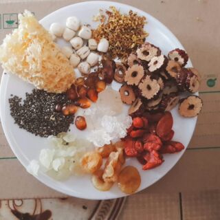 Combo 50set chè dưỡng nhan 30set bí và trà hoa cúc đường phèn mật ong