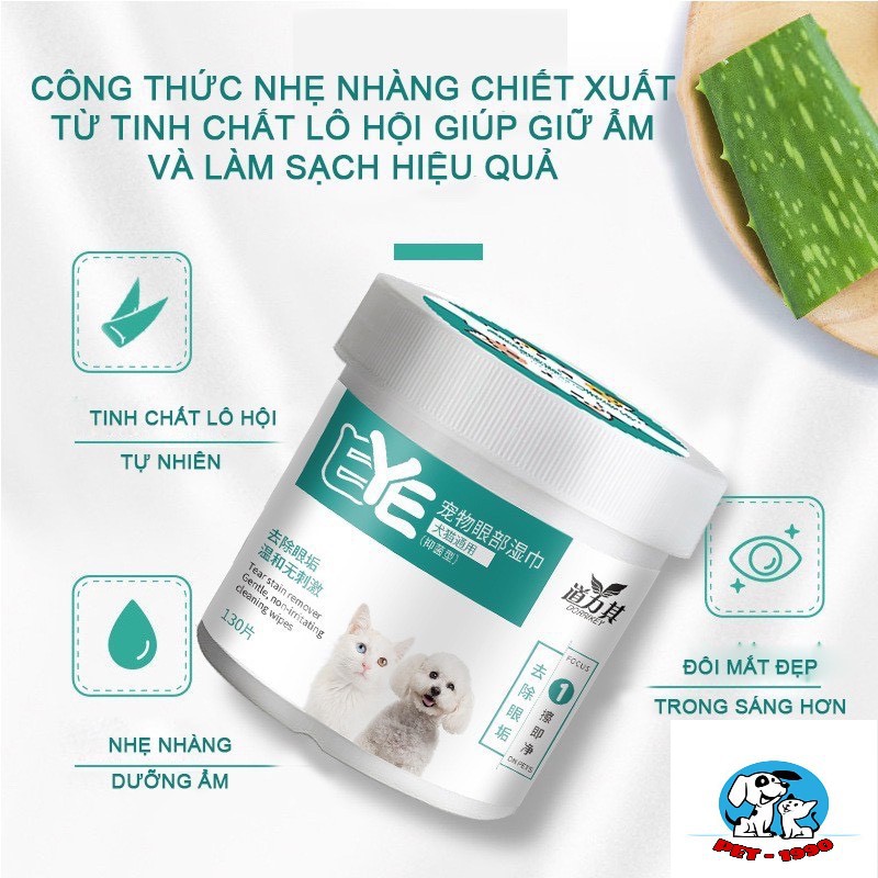 Bông - Khăn Lau Vết Ố Vệ Sinh Tai Mắt Cho Chó Mèo