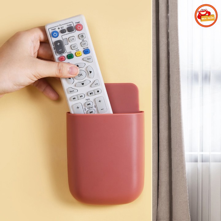 Khay để điều khiển remote dán tường, giá đựng remote dán tường, kệ dán tường để điện thoại, điều khiển (HDK06)