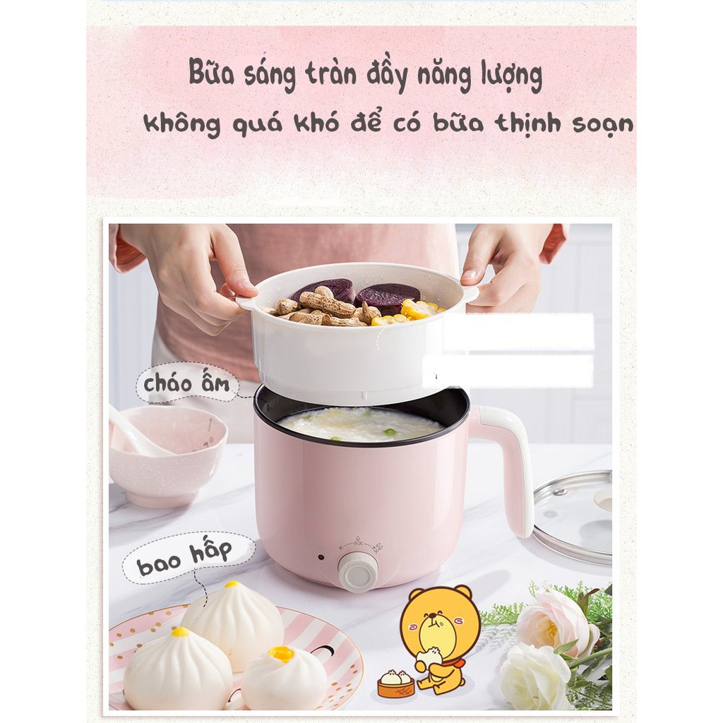 Nồi điện hầm cháo, nấu mỳ , nồi lẩu mini đa năng Lotor, BEAR DRG-C12K1 (Hàng nội địa)