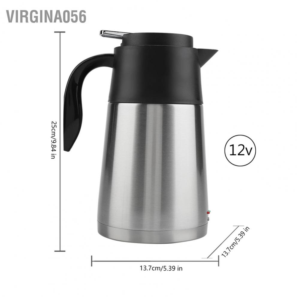 Có thể bán buôn 12V / 24V 1300ml Xe tải bằng thép không gỉ Du lịch Ấm đun nước điện Nồi nóng Cốc Virgina056 Hàng giao ngay