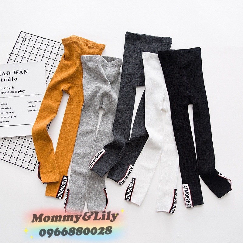 Quần legging len dáng viền thể thao