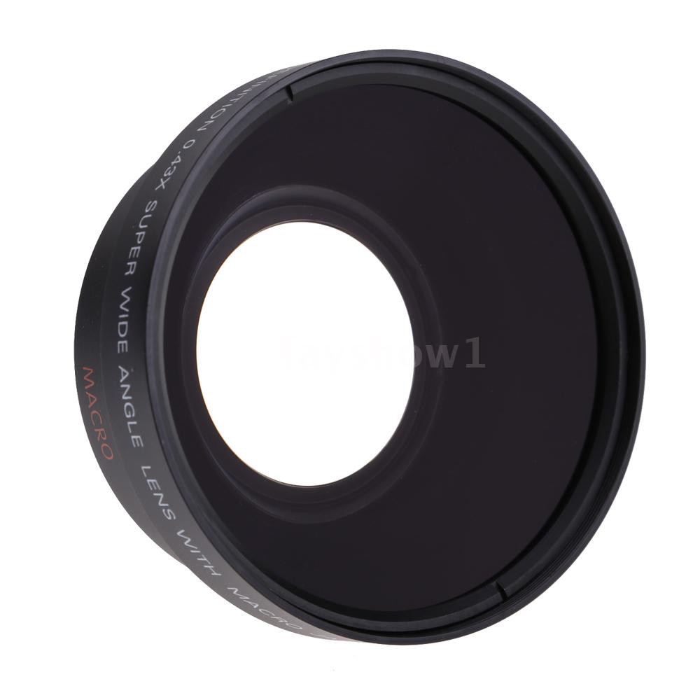 Len kính góc rộng máy ảnh kỹ thuật số kèm ống kính macro chất lượng cao 67mm 0.43× cho Canon Rebel T5i T4i T3i 18-135