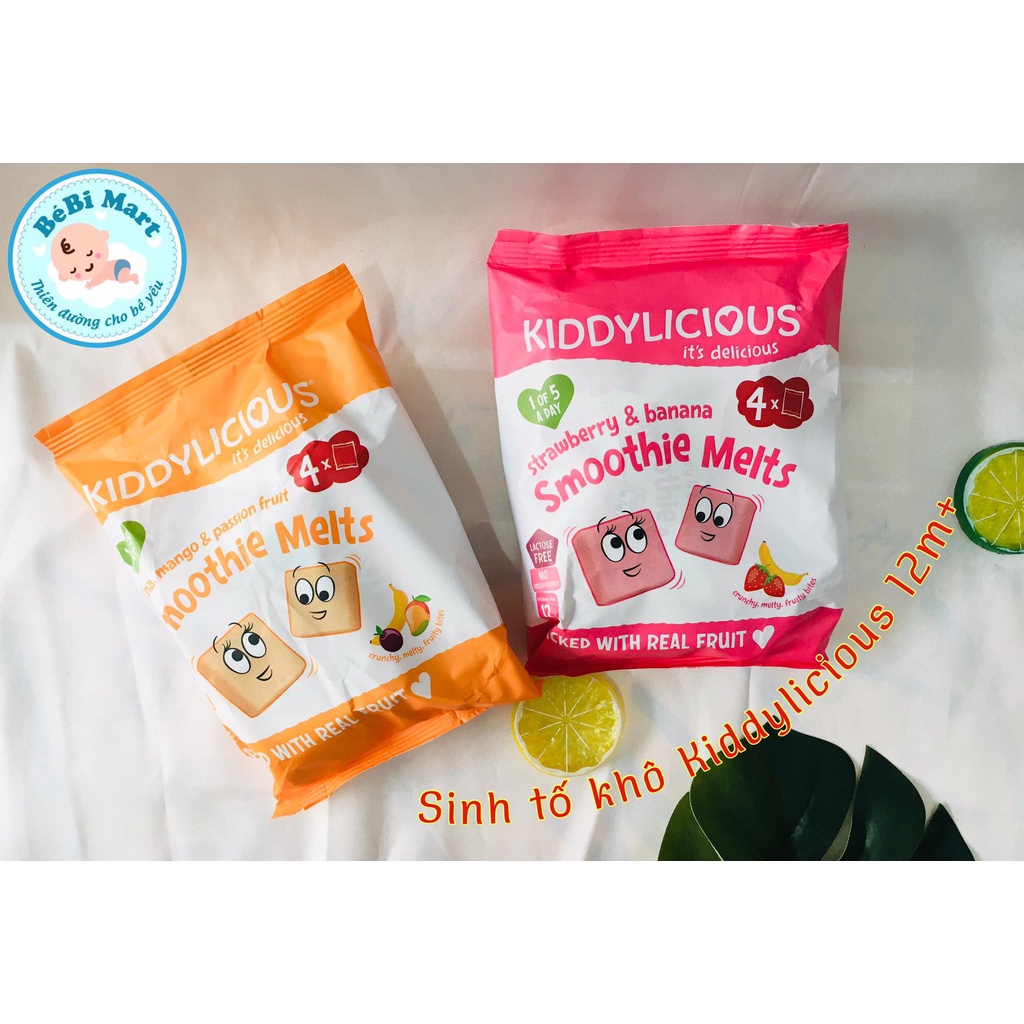 Sinh tố khô Kiddylicious cho bé dị ứng sữa bò