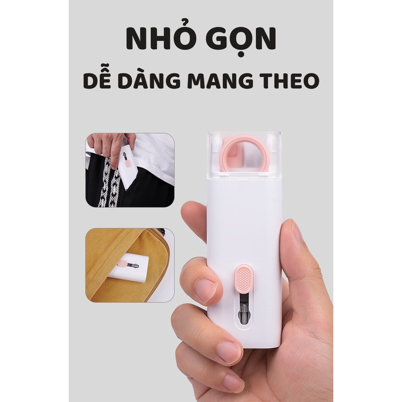 Bộ Dụng Cụ Vệ Sinh Bàn Phím Máy Tính Tai Nghe Đa Năng 7 Trong 1 Siêu Tiện Lợi Nhỏ Gọn Dễ Dàng Đem Theo