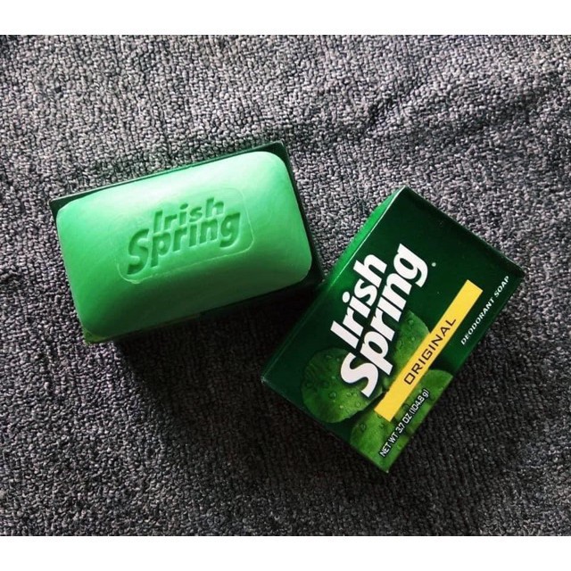 Xà bông cục diệt khuẩn Irish Spring Deodorant Soap Original 104.8g - Hàng nhập khẩu Mỹ